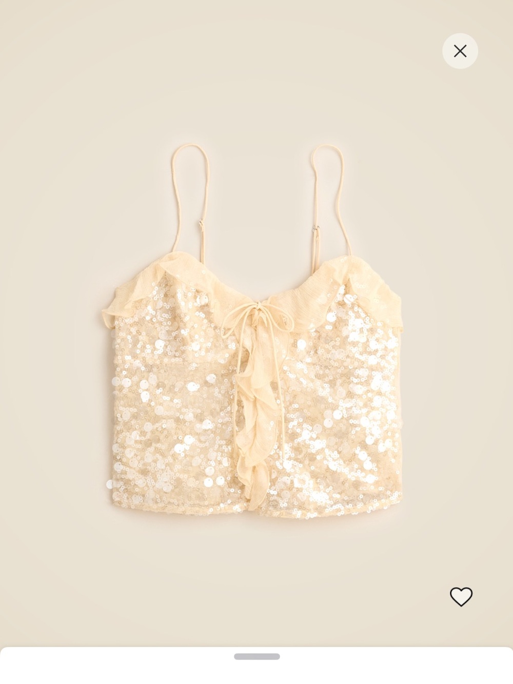 J. Crew Sequin Ruffle Tank